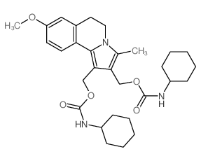 Carbamic acid, cyclohexyl-, (5, 6-dihydro-8-methoxy-3-methylpyrrolo[2,1-a]isoquinolne-1, 2-diyl)bis(methylene) ester结构式