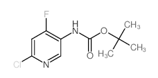 N-Boc-2-氯-4-氟-5-吡啶胺结构式