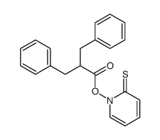 Benzenepropanoic acid, α-(phenylmethyl)-, 2-thioxo-1(2H)-pyridinyl ester结构式