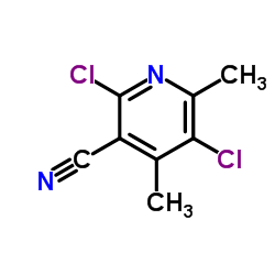 2,5-二氯-4,6-二甲基烟腈结构式