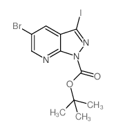 1-Boc-5-溴-3-碘-1H-吡唑并[3,4-b]吡啶结构式