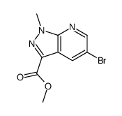 methyl 5-bromo-1-methyl-1H-pyrazolo[3,4-b]pyridine-3-carboxylate结构式