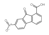 7-nitro-9-oxo-fluorene-1-carboxylic acid结构式