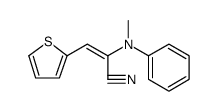 2-Propenenitrile, 2-(methylphenylamino)-3-(2-thienyl)结构式