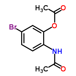 2-Acetamido-5-bromophenyl acetate结构式