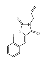 5-[(2-iodophenyl)methylidene]-3-prop-2-enyl-2-sulfanylidene-thiazolidin-4-one结构式
