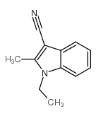 1-ethyl-2-methylindole-3-carbonitrile结构式