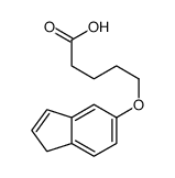 5-(1H-inden-5-yloxy)pentanoic acid结构式