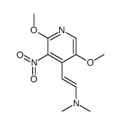 2-(2,5-dimethoxy-3-nitropyridin-4-yl)-N,N-dimethylethenamine结构式