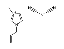 cyanoiminomethylideneazanide,1-methyl-3-prop-2-enylimidazol-1-ium结构式