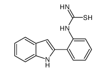 [2-(1H-indol-2-yl)phenyl]thiourea结构式