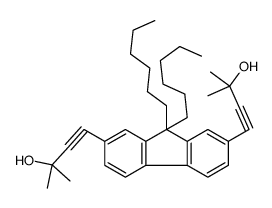 4-[9,9-dihexyl-7-(3-hydroxy-3-methylbut-1-ynyl)fluoren-2-yl]-2-methylbut-3-yn-2-ol结构式