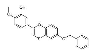 2-methoxy-5-(6-phenylmethoxy-1,4-benzoxathiin-2-yl)phenol结构式