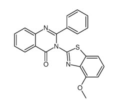 3-(4-methoxy-1,3-benzothiazol-2-yl)-2-phenylquinazolin-4-one结构式