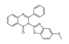3-(5-methoxy-1,3-benzothiazol-2-yl)-2-phenylquinazolin-4-one结构式