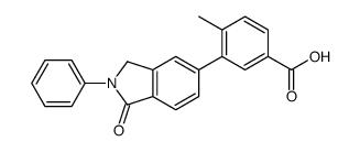 4-methyl-3-(1-oxo-2-phenyl-3H-isoindol-5-yl)benzoic acid结构式