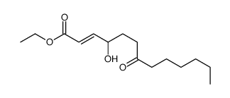 ethyl 4-hydroxy-7-oxotridec-2-enoate结构式