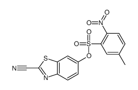 (2-cyano-1,3-benzothiazol-6-yl) 5-methyl-2-nitrobenzenesulfonate结构式