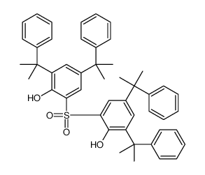 2-[2-hydroxy-3,5-bis(2-phenylpropan-2-yl)phenyl]sulfonyl-4,6-bis(2-phenylpropan-2-yl)phenol结构式