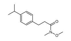 N-methoxy-N-methyl-3-(4-propan-2-ylphenyl)propanamide结构式