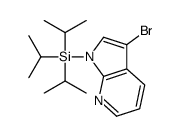 3-溴-1-[三(1-甲基乙基)硅基]-1H-吡咯并[2,3-b]吡啶结构式
