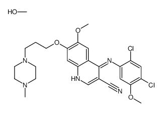 4-(2,4-dichloro-5-methoxyanilino)-6-methoxy-7-[3-(4-methylpiperazin-1-yl)propoxy]quinoline-3-carbonitrile,methanol结构式
