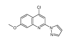 4-氯-7-甲氧基-2-(1H-吡唑-1-基)喹啉结构式