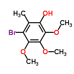 3-溴-4,5,6-三甲氧基-2-甲基苯酚结构式