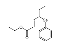 ethyl 4-phenylselanylhex-2-enoate结构式