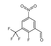 2-fluoro-5-nitro-3-(trifluoromethyl)benzaldehyde结构式
