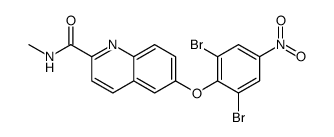 6-(2,6-dibromo-4-nitrophenoxy)-N-methylquinoline-2-carboxamide结构式