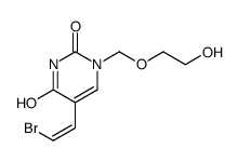 5-[(E)-2-bromoethenyl]-1-(2-hydroxyethoxymethyl)pyrimidine-2,4-dione结构式