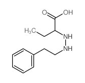 Butanoic acid,2-[2-(2-phenylethyl)hydrazinyl]-结构式