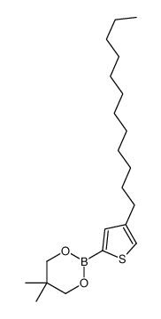 2-(4-dodecylthiophen-2-yl)-5,5-dimethyl-1,3,2-dioxaborinane结构式