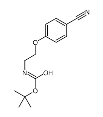 4-(Boc-氨基乙基氧基)苯甲腈结构式
