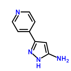 5-吡啶-4-基-2H-吡唑-3-基胺结构式