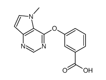 3-(5-methylpyrrolo[3,2-d]pyrimidin-4-yl)oxybenzoic acid结构式