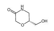 (R)-6-Hydroxymethyl-morpholin-3-one结构式