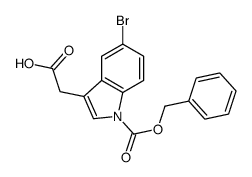 2-(5-bromo-1-phenylmethoxycarbonylindol-3-yl)acetic acid结构式