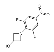 1-(2,6-difluoro-4-nitrophenyl)azetidin-3-ol结构式