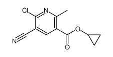 cyclopropyl 6-chloro-5-cyano-2-methylpyridine-3-carboxylate结构式