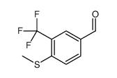 4-methylsulfanyl-3-(trifluoromethyl)benzaldehyde结构式