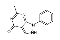 6-methyl-1-phenyl-1,5-dihydro-4H-pyrazolo[3,4-d]pyrimidin-4-one结构式