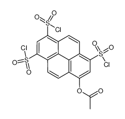 [3,6,8-tris(chlorosulfonyl)pyren-1-yl] acetate结构式