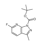 tert-butyl 6-fluoro-3-methylpyrazolo[3,4-b]pyridine-1-carboxylate结构式