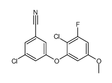 3-chloro-5-(2-chloro-3-fluoro-5-methoxyphenoxy)benzonitrile结构式