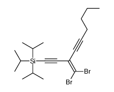 3-(dibromomethylidene)nona-1,4-diynyl-tri(propan-2-yl)silane结构式
