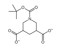 1-[(2-methylpropan-2-yl)oxycarbonyl]piperidine-3,5-dicarboxylate结构式