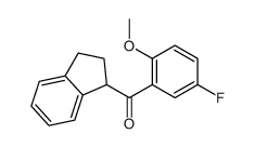 2,3-dihydro-1H-inden-1-yl-(5-fluoro-2-methoxyphenyl)methanone结构式