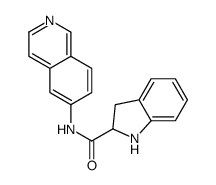 N-isoquinolin-6-yl-2,3-dihydro-1H-indole-2-carboxamide结构式